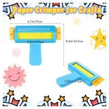 Paper Crimper Tool Wave Shape Making Tool, Pletpet Small Paper Crimper for Crafts DIY Arts Card Stock and Scrapbooking Decoration Making - Blue