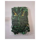 SIMISI RIBBON 24Pcs Green Christmas Velvet Ribbon Bows Decorations Xmas Ornaments Vintage Decor for Tree, Wreath, Garland (3/8