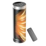 Ceramic Space Heater, Portable Indoor Heater with Remote Control, Three Heating Modes, Overheat and Tip-Over Protection, Suitable for Home, Bedroom, and Office Indoor Use