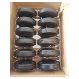 Set of 12 3 inch Black Floating Candles Large Unscented Dripless Water Wax Halloween Candles for Vases, Centerpieces at Wedding, Party, Pool, Halloween Holidays - 10 Hour Burning