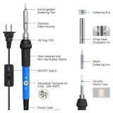 LDK 60W Soldering Iron Kit, 110V Soldering Iron with 5 Solder Tips, Solder Wire, Adjustable Temperature Solder Welding Tools, Fast Heating, Electronic Repair, Permanent Jewelry Starter Kit