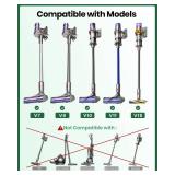 Upgraded 2 Brushes Vacuum Head Replacement for Dyson V7/V8/V10/V11/V15/SV10/SV11/SV12/SV14/SV15/SV22((Not for Slim) | Anti-Tangle Motorhead with LED Light | Quick-Release Cordless Vacuum Cleaner Head
