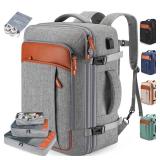 BAGPARKK Travel Laptop Backpack,42L Carry on Luggage, Flight Approved Expandable Backpack,Business Anti Theft Weekender Bags for Women Men, Water Resistant Expandable Backpacks With 4 Packing Cubes