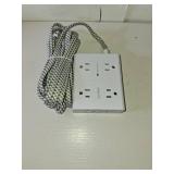 Surge Protector Power Strip 15 Ft Cord, Ultra Thin Flat Extension Cord with 8 Outlets 4 USB Ports(2 USB C), Flat Plug Power Strip, 15 Ft Long Braided Power Cord for Home, Office, Dorm Room Essentials