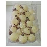 Foilswirl 18 Pcs Velvet Christmas Balls Bulk 3.15, 2.76, 2.36 Inch, Flocked Xmas Tree Ball Ornaments Plastic Velvet Christmas Ornaments Xmas Tree Hanging Decoration(Cream White)