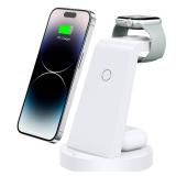3 in 1 Charging Station for iPhone - Wireless Charger for Apple Products Multiple Devices - Charging Dock Stand for AirPods (for iPhone 17 16e 16 15 14 13 pro 12 11 X Max)