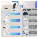 3 in 1 Charging Station for iPhone - Wireless Charger for Apple Products Multiple Devices - Charging Dock Stand for AirPods (for iPhone 17 16e 16 15 14 13 pro 12 11 X Max)