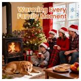 BLFIRE Wood Stove Fan Heat Powered Dual Motor | Non Electric Heat Activated Fan for Wood Burning Stove | Thermoelectric Fireplace Fan w/Stove Thermometer Stove Accessories