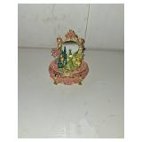 QIFU Elegant Pink Dressing Table Style Enamel Jewelry Trinket Box, Unique Gift for Family