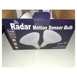 U4GLORY Radar Motion Sensor Light Bulbs - Par38 15W (100W Equivalent), E26 Base, Motion Sensor Bulb, Motion Light Bulbs Perfect for Outdoor, Garden, Garage, Yard, 5000K(Daylight), 2 Pack