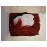 morvally Short Straight Deep Red Bob Wigs with Bangs for Womens Girls Cosplay