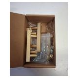 Ravinte 5 Pack Brass 2-1/2 Inch Hole Center Champagne Gold Handles Square Cabinet Hardware Stainless Steel Pulls for Kitchen Cupboard Drawers 4 Inch Overall Length