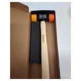 LOZAGU 12oz Mallet Hammer with Tapping Block, Double-Face Nylon & Plastic hammer, Soft Face Hammer