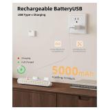 VOLISUN Picture Lights for Wall, Rechargeable Picture Light Battery Operated, 3 Color Temperatures Cordless Picture Light with Remote, 3 lights(White)