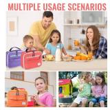 Genteen Lunch Box Lunch Bag for Kids Girls,Insulated Lunch Bag Women,Reusable Lunchbox for School,Work,Outdoor (Red)