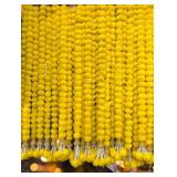 Krati Exports 5 Pc 5 feet Long Marigold Garland for Decoration Long Strands Artificial Marigold Flowers | Indian DÃ©cor for Pooja | Wedding | Christmas | Diwali Decor (Yellow)