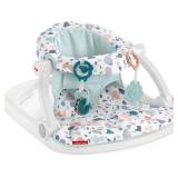 Fisher-Price Portable Baby Chair Sit-Me-Up Floor Seat With Developmental Toys & Machine Washable Seat Pad, Pacific Pebble