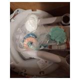 Fisher-Price Portable Baby Chair Sit-Me-Up Floor Seat With Developmental Toys & Machine Washable Seat Pad, Pacific Pebble