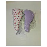 Crave Naturals Glide Thru Detangling Hair Brush for Adults and Kids - Detangler Hairbrush for Curly or Straight, Wet or Dry Hair - Gentle on Tangles Comb - Purple and Pink Hearts (Pack of 2)