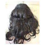 Linfairy Long Wavy Black Wig Big Bouffant Beehive Wigs for Women fits 50s 80s Costume