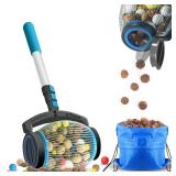 Zozen Nut Gatherer, Acorn Picker Upper, Pecan Picker Upper - Side Opening Dump, Apply to Acorns, Pecans, Buckeyes, Hickory Nuts, Nerf Balls, Golf Balls, Objects Size 3/8