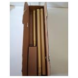 Emlaoe Gold Shower Curtain Rod 34-82 Inches(2.8-6.8ft) Never Rust Adjustable Shower Rod Spring Tension Non Slip No Drilling Shower Rods for Bathroom Garland Window