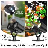 Halloween Projector Lights Outdoor Lurious Double Head Light Projector with Timer Waterproof Dynamic Devil Face Ghost Projector Halloween Pumpkins Outdoor for Patio Home Window Wall Decor