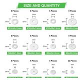 110 Pcs 304 Stainless Steel Metal Flat Washers for Screws and Bolts, Fender Washers Assortment Kit (12 Sizes M3-M12) for Automotive, Industrial & Home Use