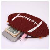 Football Crossbody Bag for Women Beaded Game Day Purse for Football Mom Fans Gifts Outfits Accessories Party Favors (Style E)