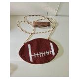 Football Crossbody Bag for Women Beaded Game Day Purse for Football Mom Fans Gifts Outfits Accessories Party Favors (Style E)