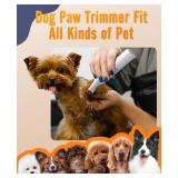oneisall Dog Paw Trimmer, Cordless Paw Hair Trimmer for Dogs with Double Blades, Quiet 2 Speed Small Dog Grooming Clippers for Paws, Eyes, Ears, Face, Rump (White)