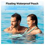 CACOE [Floatable] Floating Universal IPX8 Waterproof Phone case 2 Pack-Up to 7.0\",Adjustable Lanyard Phone Pouch,Cellphone Dry Bags for Vacation Beach Pool Kayak Cruise Travel Essentialsï¼Black+G