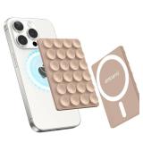 amBand Magnetic Suction Phone Mount Trendy Stocking Stuffers for Men Women Dad Mom Adults, Removable Brown Octo Cup Buddy Sticky Holder for Hands-Free Selfie/Video, Milk Tea