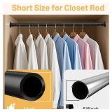Closet Rod, 30 to 49 inch Adjustable Closet Rods for Hanging Clothes,Closet Rod Extender Closet Organizer,Heavy Duty Closet Bar for Wardrobes and Laundry,Drilling Installation