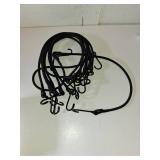 9 Pcs 180 Lbs Real Heavy Duty Bungee Cords with Rust Resistant Steel Hooks, 24 Inch Black Bungee Straps with 1.9X Stretch & UV Protection, Perfect for Camping, Tarps, Tent, Bike, Luggage