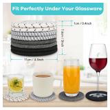 Coasters Set of 8, Absorbent Coasters for Drinks, Living Room Decor, Coffee Table Decor, Bar Accessories for The Home Bar Set (Grey Without Holder)