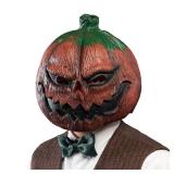 CreepyParty Deluxe Novelty Halloween Costume Party Props Latex Pumpkin Head Mask (Pumpkin)