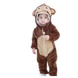 Dream cosplay Unisex Monkey Baby Costume,Baby Flannel Animal Halloween Onesie Pajamas Home Clothing
