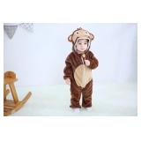 Dream cosplay Unisex Monkey Baby Costume,Baby Flannel Animal Halloween Onesie Pajamas Home Clothing