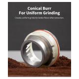 SHARDOR Professional Conical Burr Coffee Grinder, Coffee Bean Grinder with 48 Grind Settings for Espresso, Drip & French Press, Upgraded Anti-Static Technology, Precision Timer, Black