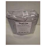 Extra Deep Pocket King Bed-Sheets 4-Piece Includes: 18-21 Inch Super Extra Deep Pocket Fitted Sheet - Real Oversize Flat Sheet 2 Zipper Closure Pillowcases King Size Silver Light Gray