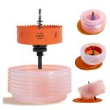 VIKITON 4 Hole Saw for Recessed Lights, 4 Inch Hole Cutter with Dust Bowl Catcher for Led Recessed Lighting 4 Inch and Wood Metal Drywall, Bi-Metal Construction