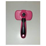 Swihauk Self Cleaning Slicker Brush for Dogs & Cats - Skin Friendly Grooming, Deshedding, Hair Removal for Puppies & Long/Short Haired Pets, Pet Supplies Accessory, Pink