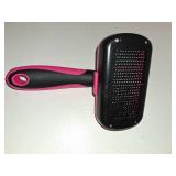 Swihauk Self Cleaning Slicker Brush for Dogs & Cats - Skin Friendly Grooming, Deshedding, Hair Removal for Puppies & Long/Short Haired Pets, Pet Supplies Accessory, Pink