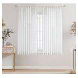Central Park Pinch Pleated Voile Sheer Curtain Panels Linen Textured Window Drape Farmhouse Rustic Treatment Sets for Living Room Bedroom, 60\"x72\"x2, White