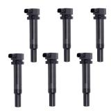 Motorevo 6PCS Ignition Coil Pack Compatible with Hyundai Santa Fe 2007-2009 2.7L, Kia Optima 2006-2010 2.7L, Rondo 2007-2010 2.7L, UF558, UF-558, E1058, 52-1863, IC638