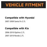 Motorevo 6PCS Ignition Coil Pack Compatible with Hyundai Santa Fe 2007-2009 2.7L, Kia Optima 2006-2010 2.7L, Rondo 2007-2010 2.7L, UF558, UF-558, E1058, 52-1863, IC638
