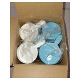 Weewooday 4 Pieces Automatic Bird Feeder Cage Water Dispenser Bird Water Feeder Hamster Cage Waterer Accessory Drinker Bottle for Hamster Parrot(Cute Style,Blue, White,490 ml)