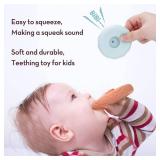 Tudou 6 PCS Baby Girl Stacking & Nesting Toys, Soft Stacking Blocks Ring Stacker, Baby Sensory Teethers with Letter, Animal and Shape, Early Learning Toys for Babies & Toddlers 6 Months