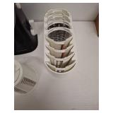 Rotary Cheese Grater Shredder 5-in-1 Tumbling Box Mandoline Vegetable Julienne Slicer Waffle Cutter Nut Chopper, Black